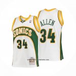 Camiseta Seattle SuperSonics Ray Allen #34 Mitchell & Ness 2006-07 Blanco