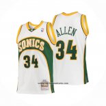 Camiseta Seattle SuperSonics Ray Allen #34 Mitchell & Ness 2006-07 Blanco