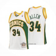 Camiseta Seattle SuperSonics Ray Allen #34 Mitchell & Ness 2006-07 Blanco