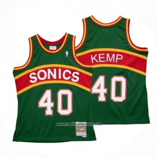 Camiseta Seattle SuperSonics Shawn Kemp #40 Mitchell & Ness 1994-95 Verde