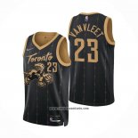 Camiseta Toronto Raptors Fred Vanvleet #23 Ciudad 2021-22 Negro