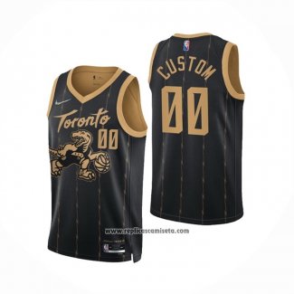 Camiseta Toronto Raptors Personalizada Ciudad 2021-22 Negro