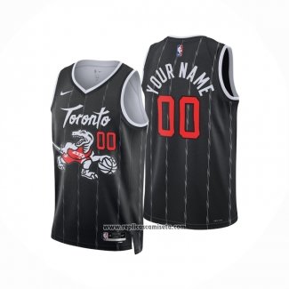 Camiseta Toronto Raptors Personalizada Ciudad 2025-26 Negro