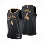 Camiseta Toronto Raptors Scottie Barnes #4 Ciudad 2022-23 Negro