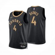 Camiseta Toronto Raptors Scottie Barnes #4 Ciudad 2022-23 Negro