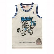 Camiseta Toronto Raptors Vince Carter NO 15 Mitchell & Ness 1998-99 Blanco3