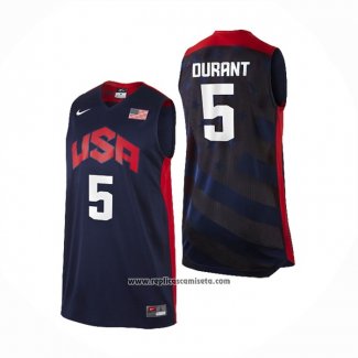 Camiseta USA 2012 Kevin Durant #5 Negro