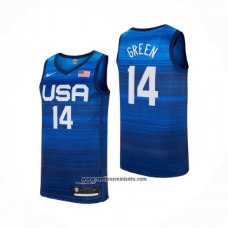 Camiseta USA 2021 Draymond Green #14 Azul