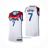 Camiseta USA 2021 Kevin Durant #7 Blanco