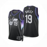Camiseta Utah Jazz Ace Bailey NO 19 Statement 2025-26 Negro