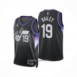 Camiseta Utah Jazz Ace Bailey NO 19 Statement 2025-26 Negro