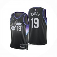 Camiseta Utah Jazz Ace Bailey NO 19 Statement 2025-26 Negro