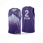 Camiseta Utah Jazz Collin Sexton #2 Ciudad 2024-25 Violeta