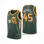 Camiseta Utah Jazz Donovan Mitchell #45 Earned 2018-19 Verde