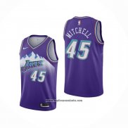 Camiseta Utah Jazz Donovan Mitchell #45 Hardwood Classic 2019-20 Violeta