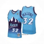 Camiseta Utah Jazz Karl Malone #32 Mitchell & Ness 1996-97 Azul