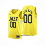 Camiseta Utah Jazz Personalizada Icon 2024-25 Amarillo