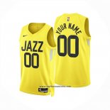 Camiseta Utah Jazz Personalizada Icon 2024-25 Amarillo