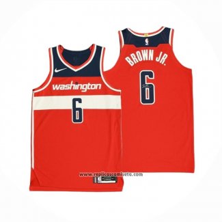 Camiseta Washington Wizards Troy Brown Jr. #6 Icon Autentico Rojo