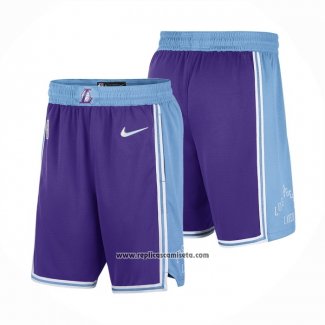 Pantalone Los Angeles Lakers Ciudad 2021-22 Violeta