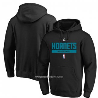 Sudaderas con Capucha Charlotte Hornets Practice Performance 2022-23 Negro