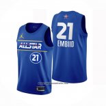 Camiseta All Star 2021 Philadelphia 76ers Joel Embiid #21 Azul