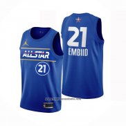 Camiseta All Star 2021 Philadelphia 76ers Joel Embiid #21 Azul