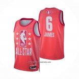 Camiseta All Star 2022 Los Angeles Lakers LeBron James #6 Granate.