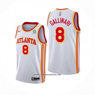 Camiseta Atlanta Hawks Danilo Gallinari #8 Association 2020-21 Blanco