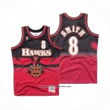 Camiseta Atlanta Hawks Steve Smith #8 Hardwood Classics Throwback Rojo