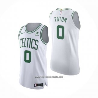 Camiseta Boston Celtics Jayson Tatum #0 Association Autentico Blanco