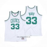 Camiseta Boston Celtics Larry Bird #33 Hardwood Classics Throwback Blanco