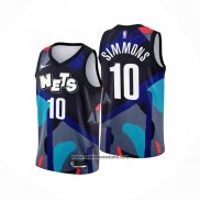 Camiseta Brooklyn Nets Ben Simmons #10 Ciudad 2023-24 Negro