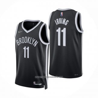 Camiseta Brooklyn Nets Kyrie Irving #11 Icon 2021-22 Negro