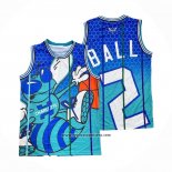 Camiseta Charlotte Horne LaMelo Ball #2 Mitchell & Ness Big Face Verde