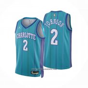 Camiseta Charlotte Hornets Larry Johnson #2 Classic 2023-24 Verde
