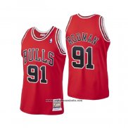 Camiseta Chicago Bulls Dennis Rodman #91 Mitchell & Ness 1997-98 Rojo