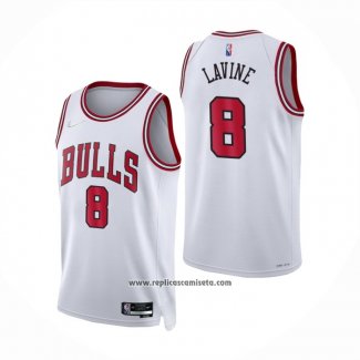 Camiseta Chicago Bulls Zach Lavine #8 Association 2021 Blanco