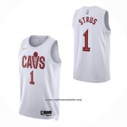 Camiseta Cleveland Cavaliers Max Strus NO 1 Asociacion 2025-26 Blanco