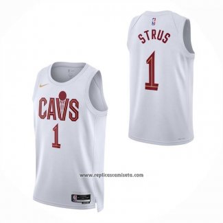 Camiseta Cleveland Cavaliers Max Strus NO 1 Asociacion 2025-26 Blanco