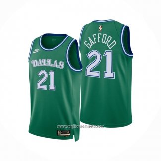 Camiseta Dallas Mavericks Daniel Gafford NO 21 Classic 2025-26 Verde