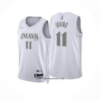 Camiseta Dallas Mavericks Kyrie Irving #11 Ciudad 2024-25 Blanco