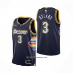Camiseta Denver Nuggets Nah'Shon Hyland #3 Ciudad 2021-22 Azul