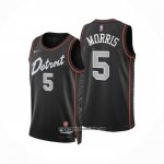 Camiseta Detroit Pistons Monte Morris #5 Ciudad 2023-24 Negro