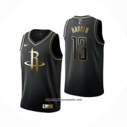 Camiseta Golden Edition Houston Rockets James Harden #13 Negro