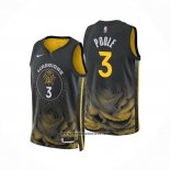 Camiseta Golden State Warriors Jordan Poole #3 Ciudad 2022-23 Negro