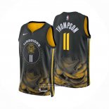 Camiseta Golden State Warriors Klay Thompson #11 Ciudad 2022-23 Negro