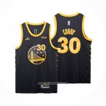 Camiseta Golden State Warriors Stephen Curry #30 FMVP 2022 Negro