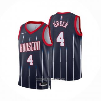 Camiseta Houston Rockets Jalen Green #4 Ciudad 2022-23 Negro