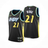 Camiseta Indiana Pacers Isaiah Wong #21 Ciudad 2023-24 Negro